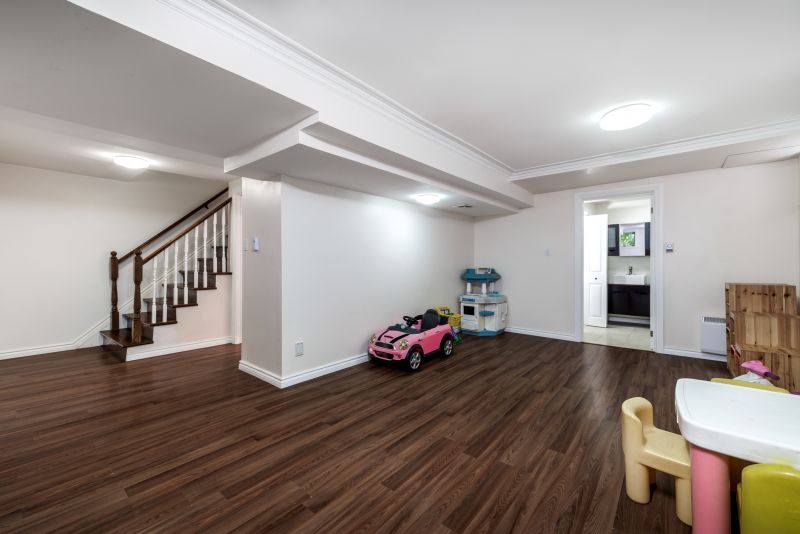 Basement with Laminate Flooring